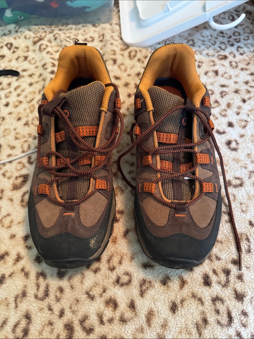 Merrell Men's Brown and Orange Trail Hiking Shoes